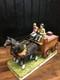 Vintage 1950s Japan Ceramic Horse Drawn Delivery Wagon Draft Horse Statute