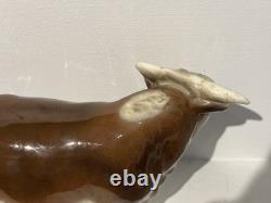 Vintage 1954-1957 Hagen-Renaker DW Hereford DOMINO CERAMIC BULL NEEDS REPAIR