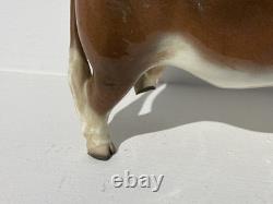 Vintage 1954-1957 Hagen-Renaker DW Hereford DOMINO CERAMIC BULL NEEDS REPAIR