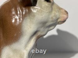 Vintage 1954-1957 Hagen-Renaker DW Hereford DOMINO CERAMIC BULL NEEDS REPAIR