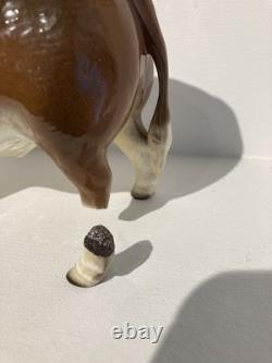 Vintage 1954-1957 Hagen-Renaker DW Hereford DOMINO CERAMIC BULL NEEDS REPAIR