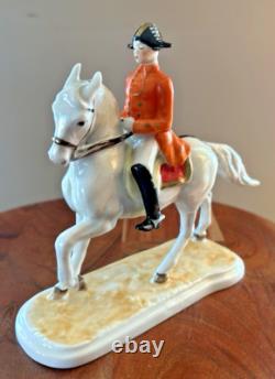Vintage 1958 Goebel Lipizzan Stallion and Rider Porcelain Figurine GF138 Germany