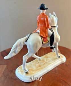 Vintage 1958 Goebel Lipizzan Stallion and Rider Porcelain Figurine GF138 Germany