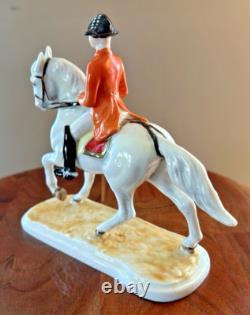 Vintage 1958 Goebel Lipizzan Stallion and Rider Porcelain Figurine GF138 Germany
