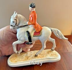 Vintage 1958 Goebel Lipizzan Stallion and Rider Porcelain Figurine GF138 Germany