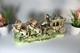 Vintage 1960 French Porcelain Coach Horses Princess Statue
