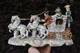 Vintage 1960 Porcelain Coach Carriage Statue 4 Horses Princess