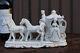 Vintage 1970 Porcelain Coach Horses Princess Statue Sculpture