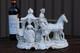 Vintage 1970 Porcelain Coach Horses Princess Statue Sculpture