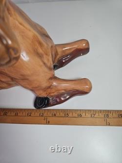 Vintage 1980 Ceramic Horse Figurine Reclining Equestrian Sculpture Collectible