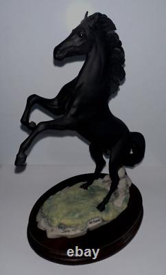 Vintage 1987 Fred Stone 185/3500 The Black Stallion Returns Figurine withBase