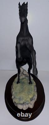 Vintage 1987 Fred Stone 185/3500 The Black Stallion Returns Figurine withBase