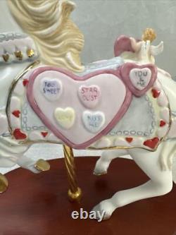 Vintage 2002 LENOX Valentines The Sweathearts Carousel Horse Love