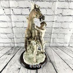 Vintage 90s Limited Edition Giuseppe Armani Freedom Man and Horse Figurine 18