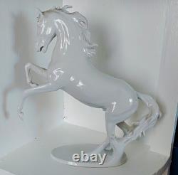 Vintage AK Kaiser Porcelain Rearing Stallion Horse Figurine Meteor 380 W Germany