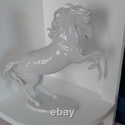 Vintage AK Kaiser Porcelain Rearing Stallion Horse Figurine Meteor 380 W Germany