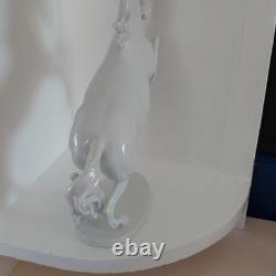Vintage AK Kaiser Porcelain Rearing Stallion Horse Figurine Meteor 380 W Germany