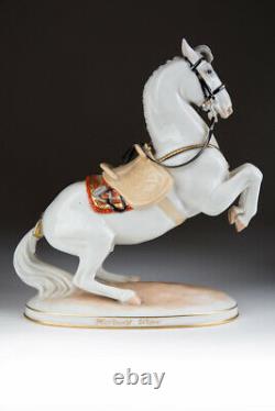 Vintage Antique Austria Original Porcelain figurine horse AUGARTEN Marked 21.5cm