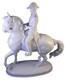Vintage Augarten Porcelain Lipizzan Stallion Horse Rider Figurine Figure Vienna