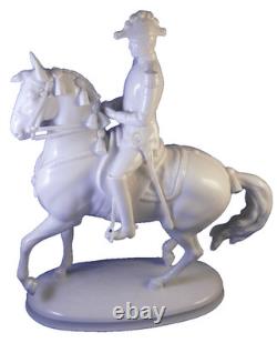 Vintage Augarten Porcelain Lipizzan Stallion Horse Rider Figurine Figure Vienna