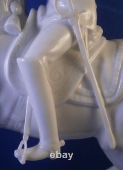 Vintage Augarten Porcelain Lipizzan Stallion Horse Rider Figurine Figure Vienna