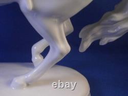 Vintage Augarten Porcelain Lipizzan Stallion Horse Rider Figurine Figure Vienna
