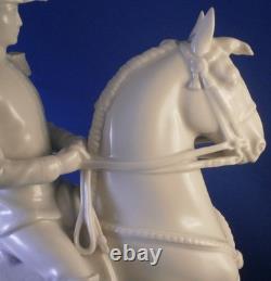 Vintage Augarten Porcelain Lipizzan Stallion Horse Rider Figurine Figure Vienna
