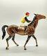 Vintage Beswick Jockey & Walking Racehorse 1037 Porcelain Horse Racing Figurine