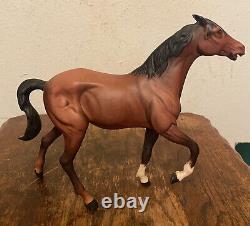 Vintage BESWICK Matte Brown Porcelain Horse Figurine Spirit of Fire England