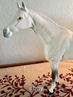 Vintage Beswick England Dapple Gray Horse Figurine 11.5 X 14 Excellent
