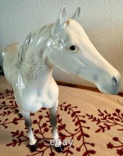 Vintage Beswick England Dapple Gray Horse Figurine 11.5 X 14 Excellent