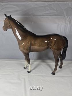 Vintage Beswick England Huge Standing Horse Figurine Facing Right Porcelain