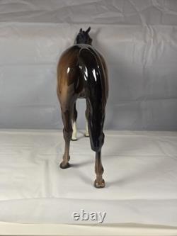 Vintage Beswick England Huge Standing Horse Figurine Facing Right Porcelain