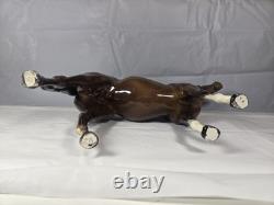 Vintage Beswick England Huge Standing Horse Figurine Facing Right Porcelain