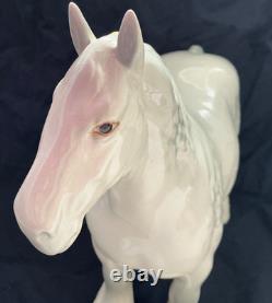 Vintage Beswick Horse Grey Shire Mare Porcelain Rare Horse Yellow Mane