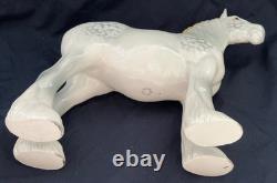 Vintage Beswick Horse Grey Shire Mare Porcelain Rare Horse Yellow Mane