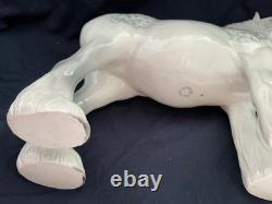 Vintage Beswick Horse Grey Shire Mare Porcelain Rare Horse Yellow Mane