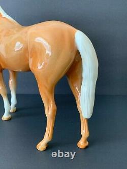 Vintage Beswick Porcelain 12 High Palomino Gloss Horse Figurine