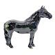 Vintage Beswick Porcelain Glossy Black Fell Pony Stallion Dene Dauntless