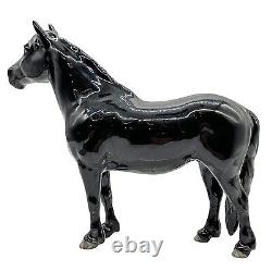 Vintage Beswick Porcelain Glossy Black Fell Pony Stallion Dene Dauntless