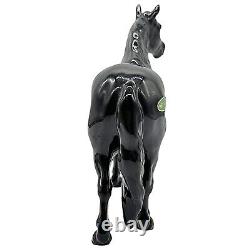 Vintage Beswick Porcelain Glossy Black Fell Pony Stallion Dene Dauntless