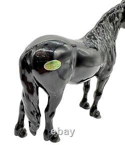 Vintage Beswick Porcelain Glossy Black Fell Pony Stallion Dene Dauntless