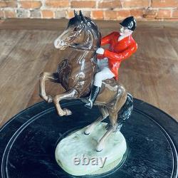 Vintage Beswick UK England Huntsman On Brown Rearing Horse Model #868