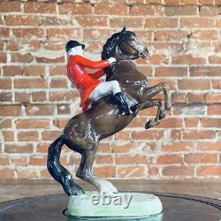 Vintage Beswick UK England Huntsman On Brown Rearing Horse Model #868