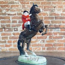 Vintage Beswick UK England Huntsman On Brown Rearing Horse Model #868