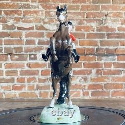 Vintage Beswick UK England Huntsman On Brown Rearing Horse Model #868