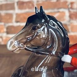 Vintage Beswick UK England Huntsman On Brown Rearing Horse Model #868