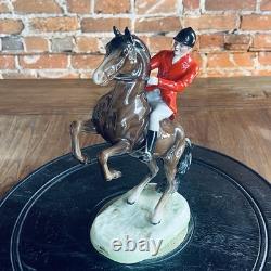 Vintage Beswick UK England Huntsman On Brown Rearing Horse Model #868