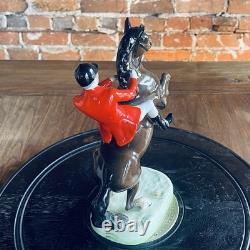 Vintage Beswick UK England Huntsman On Brown Rearing Horse Model #868