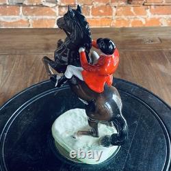 Vintage Beswick UK England Huntsman On Brown Rearing Horse Model #868